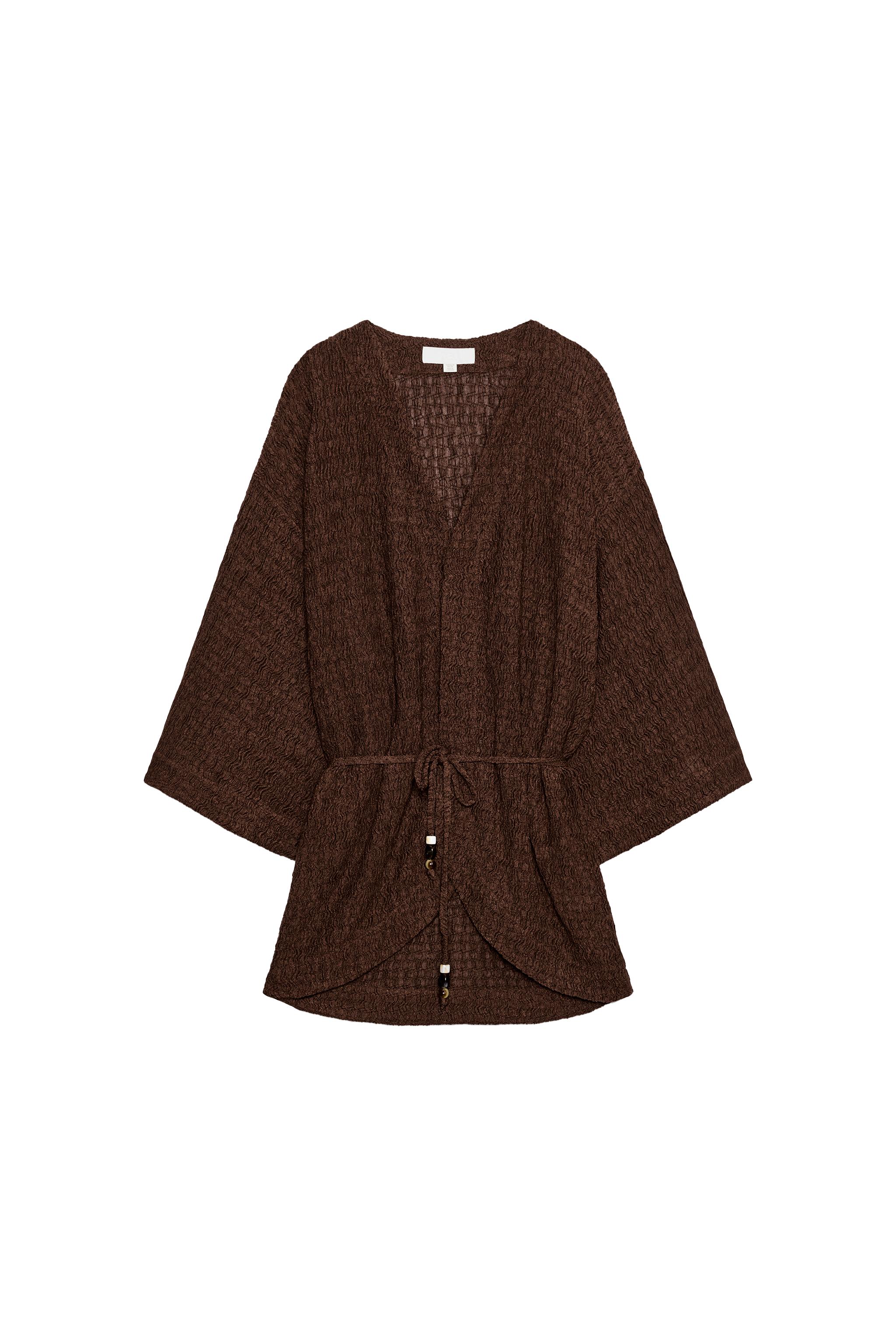 VESTE À CEINTURE EFFET FROISSÉ